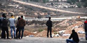 مواجهات قرب معسكر عوفر غرب رام الله اليوم