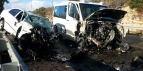 إصابة 8 مواطنين بحادث سير غرب جنين