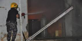 3 اصابات اثر احتراق مطعم في الخليل