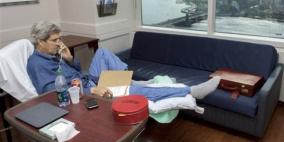 أميركا.. كيري ينشر صورة من المستشفى على "تويتر"