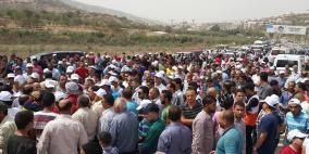 تظاهرة  احتجاجا على اقامة  مصنع اسمنت بوادي الشعير في طولكرم