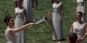 إيقاد الشعلة الأولمبية في اليونان