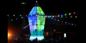 إنارة فانوس رمضان وسط رام الله