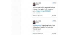 تغريدات سائح أمريكي تنفذه بعد “نسيانه” داخل محل بلندن
