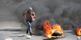 اصابة عدد من الشبان خلال مواجهات جنوب نابلس