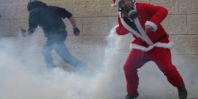 الإحتلال يقمع مسيرتي كفر قدوم وسانتا كلوز في بيت لحم