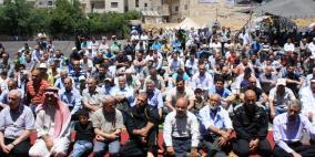 خطبة وصلاة الجمعة من امام خيمة الاعتصام في رام الله