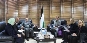 رئيس مجلس القضاء يلتقي مدير التعاون الأوروبي ويبحثان إنشاء قصر عدل في رام الله