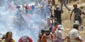 إصابة مواطن بجروح والعشرات بالاختناق في مسيرة بلعين الاسبوعية