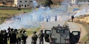 إصابة متضامنة نرويجية بجروح والعشرات بالاختناق في مسيرة بلعين