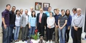 محافظ نابلس يستقبل وفد حزب التقدم الاشتراكي الالماني