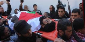 تشييع جثمان الشهيد "المُقعد" إبراهيم أبو ثريا في غزة