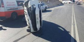 اصابتان بحادث سير ذاتي جنوب جنين