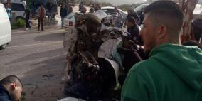 مصرع مواطنين واصابة 3 آخرين في حادث سير غرب سلفيت