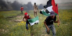 9 اصابات في مواجهات مع الاحتلال على حدود غزة