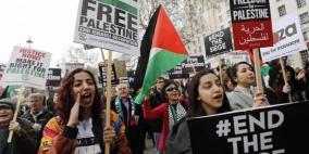 فلسطينيون وبريطانيون يتظاهرون في لندن تنديدا بجرائم الاحتلال في غزة