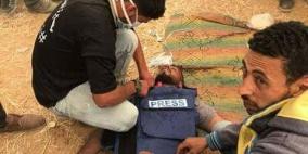 إصابات في صفوف الصحفيين شرق غزة أحدهم بجراح خطيرة