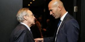 خلاف في خطط الموسم المقبل بين زيدان ورئيس ريال مدريد 