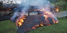 حمم بركانية  في هاواي تهدد آخر طريق الهروب