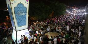 إضاءة أكبر فانوس رمضاني بفلسطين برعاية من البنك الإسلامي العربي 