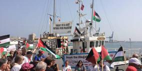 صور- سفن كسر الحصار تواصل رحلتها نحو غزة