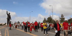  نحو 900  مشاركا في ماراثون "تبرع بالدم... شارك بالحياة" 