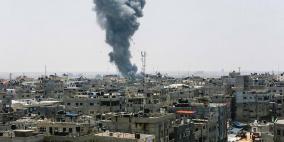 إصابات في قصف طائرات الاحتلال وسط مدينة غزة
