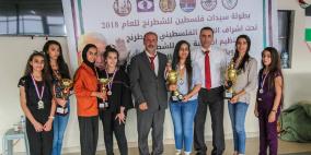 اختتام بطولة سيدات فلسطين 2018 في الشطرنج 