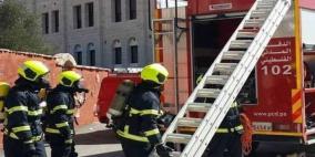 الدفاع المدني يخمد حريقا اندلع في احد مطاعم اريحا