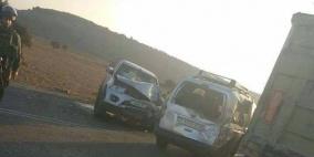 اصابات بحادث تصادم بين 3 مركبات جنوب جنين