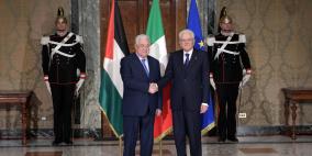 الرئيس عباس يلتقي نظيره الايطالي ويجتمع مع بابا الفاتيكان
