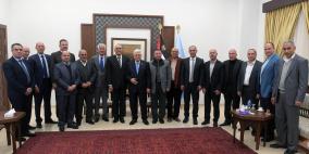 الرئيس يستقبل رئيس وأعضاء مجلس اتحاد الصناعات الفلسطينية