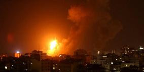 الاحتلال يقصف غزة ردا على اطلاق البالونات