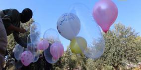 اطلاق عشرات البالونات تجاه مستوطنات "غلاف غزة"