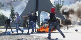 عشرات الاصابات بالرصاص في مواجهات متفرقة مع الاحتلال في الضفة الغربية