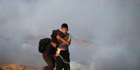 37 اصابة في جمعة "يوم الأسير" على حدود غزة
