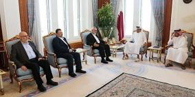  وفد من قيادة حماس برئاسة هنية يلتقي أمير قطر