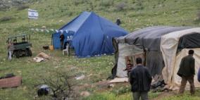مستوطنون ينصبون خيمة في أرض بقرية الجبعة جنوب بيت لحم
