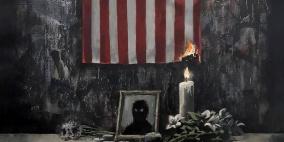 رسام يصور احتراق العلم الأمريكي بعد مقتل فلويد