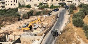 الاحتلال يهدم منزلا قيد الإنشاء في بيت سيرا 