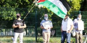 تظاهرة أمام السفارة الإماراتية في برلين احتجاجا على اتفاقية التطبيع