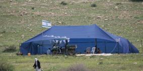 للاستلاء عليها: مستوطنون ينصبون خيمة في أراضي غرب بيت لحم