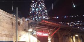إضاءة شجرة الميلاد في القدس المحتلة 