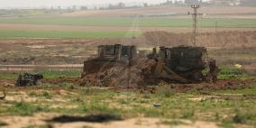 توغل آليات الاحتلال في أراضي المزارعين شمال قطاع غزة
