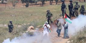 إصابات خلال قمع الاحتلال مسيرة شرق نابلس