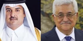 أمير قطر يهاتف الرئيس عباس