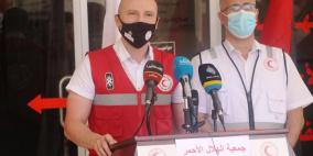الهلال الأحمر الفلسطيني والمصري يطالبان بتوحيد الجهود لإغاثة غزة