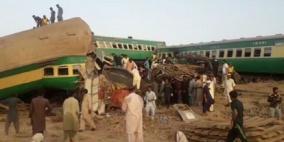 بالفيديو.. مصرع أكثر من 30 شخص في اصطدام قطارين جنوب باكستان