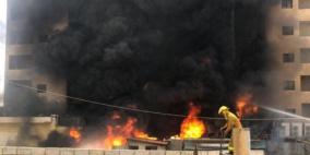حريق كبير داخل فندق في بيروت
