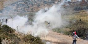نابلس: الاحتلال يقمع مسيرة بيت دجن وإصابات بمواجهات على جبل صبيح